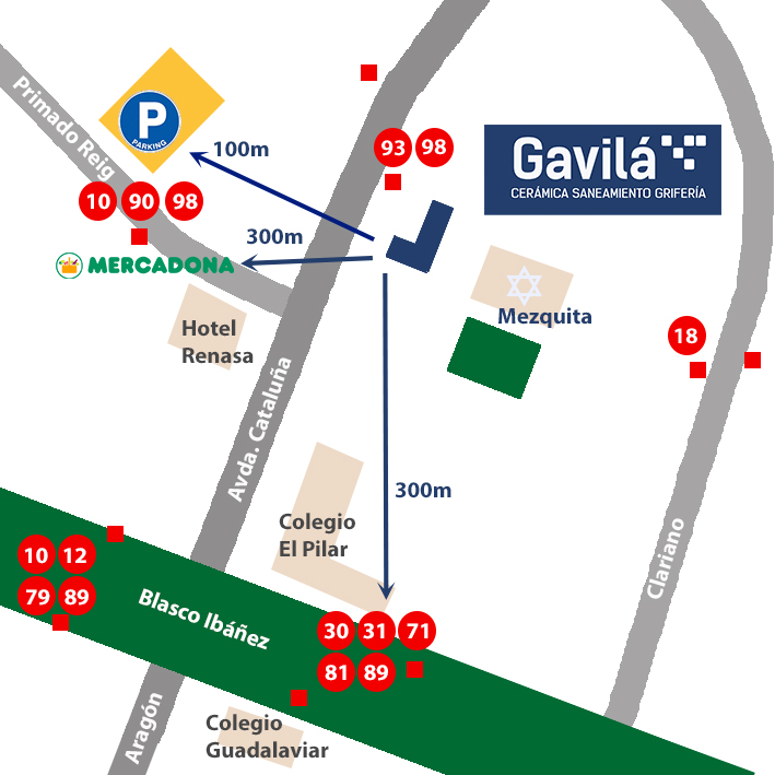 Mapa Gavilá Valencia